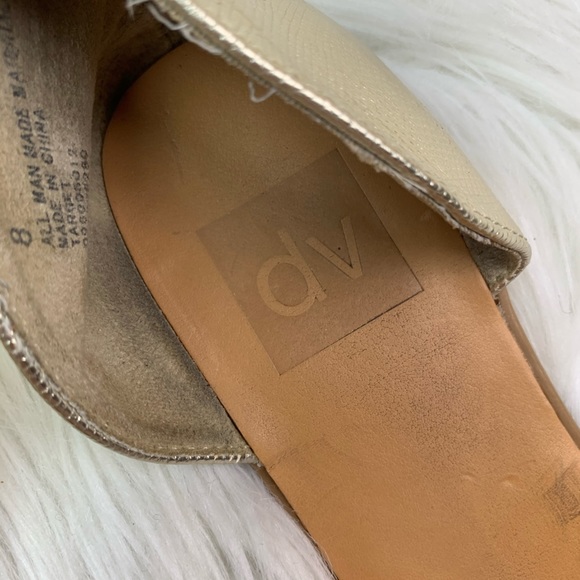 🔥4 for 25 Dolce Vita Brown & Gold Flats - Picture 6 of 7